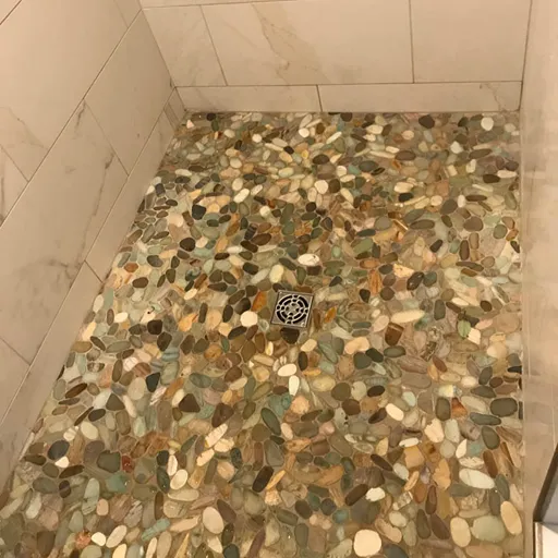Stone tile shower flooring in MI 